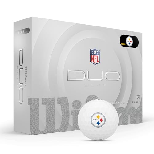 WILSON 2025 Duo Soft NFL Golf Ball - 12 Balls, White, Atlanta Falcons - color: Pittsburgh Steelers