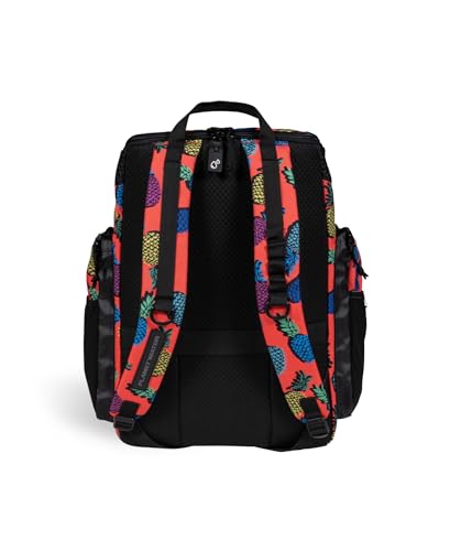 ARENA One Go Backpack Swimmer Athlete Daypack Large Size Equipment Swim Bag - color: Arena Pineapples