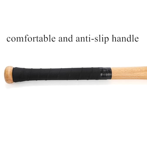 Tebery Wooden Baseball Bat Solid, 29 Inch Softball Bat for Practice, Home Self Defense Bat for Car, Outdoors Protection