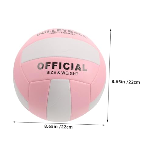 YARNOW Inflatable Volleyball Soft Touch Training Ball 2.7mm Explosion-Proof Machine Stitched Indoor Outdoor Sports Equipment for Adult Practice and Match