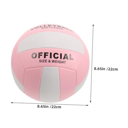 YARNOW Inflatable Volleyball Soft Touch Training Ball 2.7mm Explosion-Proof Machine Stitched Indoor Outdoor Sports Equipment for Adult Practice and Match