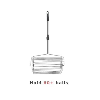 Portable Tennis Ball Picker Upper, Retractable Stainless Steel Collector Multifunction Retriever for Tennis Ball Pick Up, No Bending Needed