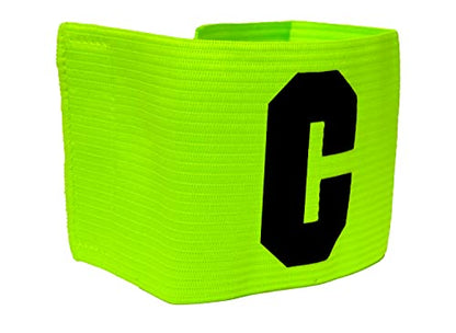 Soccer Captain Armband, Elastic Soccer Team Captain's Arm Band - color: Neon