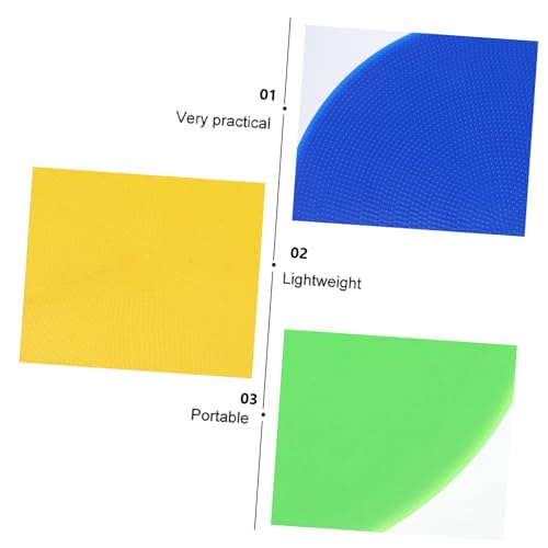 Yardwe 8pcs Markers for Sports Training Non- Landmark Pads for Gym Soccer Basketball Hockey Agility Markers Red Yellow Green