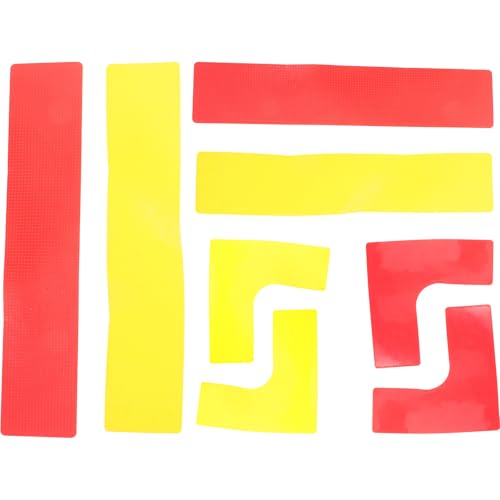 TOYANDONA 8pcs Tennis Court and Football Training Line Marking Equipment Set with Red and Yellow Dot Markers for Sports Field, Durable Court Marking Supplies for Training and Activity