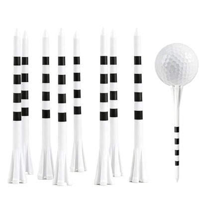 FINGER TEN Extra Long Golf Tees Plastic 4 Inch or 5 Inch Value 50 Pack, Unbreakable & Consistent Height Tees with Reduce Friction, Driving Range Tee Easy to Find in White Pink Green - color: White, size: 4 Inch
