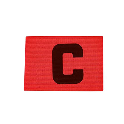 5 Pieces Elastic Football Soccer Captain Armband Adjustable Outdoor Football Player Bands for Youth Adult (Red)