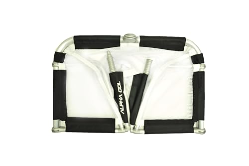 Alpha Goal - The Original All Aluminum Folding Goal with Carry Bag. Pro Grade Quick Folding Aluminum Folding Goal Bag inlcluded. Sizes 4'x2.5', 5'x3', 6'x4'. - color: Black, size: 4x2.5