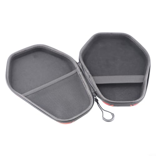 Table Tennis Racket Bag for EVA Hard Shell Paddle Storage Case, Waterproof Mecha Style Cover Bag with Hand Strap for Ping Pong Paddles and Balls(PB005-B Model)