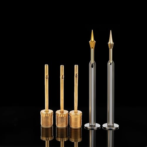 3 Pack Pump Inflating Needles,No Break Heavy Duty Air Pump Needles for Balls, Stainless Steel Body，Gold