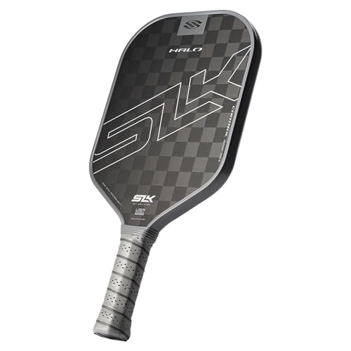 Selkirk Sport SLK Halo Raw Carbon Fiber Pickleball Paddle | Power, Pro and Control Pickleball Paddles | T700, 18K Ultraweave, Aramid Fiber LinkWeave | Designed & Controlled in USA - color: Control | Gray | 2025, size: Max (All - Around Paddle)