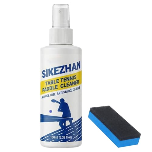 Table Tennis Paddle Spray - 100ml Dirt Removal Liquid - Table Tennis Paddle Cleaner Spray,for Eliminate Dirt & Dust Optimal Spin & Control Men Women Gym Sports Maintenance