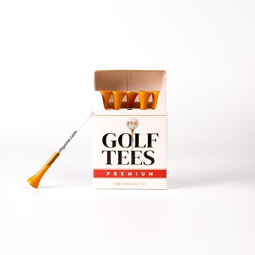 Vegas Golf Premium Golf Tees, White, Bamboo, 3.25 Inch, 10 Count with Poker Chip Ball Marker