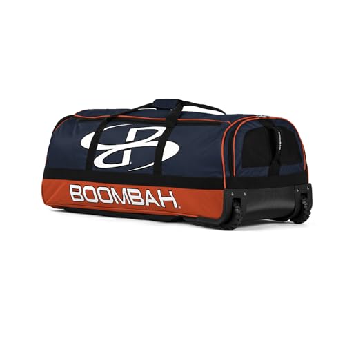 Boombah Brute Rolling Bat Bag - 35" x 15" x 12-1/2" - Multiple Color Options - Holds 4 Bats and Room for Gear - Wheeled Bag