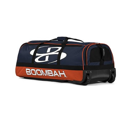 Boombah Brute Rolling Bat Bag - 35" x 15" x 12-1/2" - Multiple Color Options - Holds 4 Bats and Room for Gear - Wheeled Bag