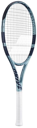 Babolat Evo Drive 2nd Gen Tennis Racquet Strung with 16g Syn Gut at Mid-Range Tension - color: White String, size: 4 1/8" Grip