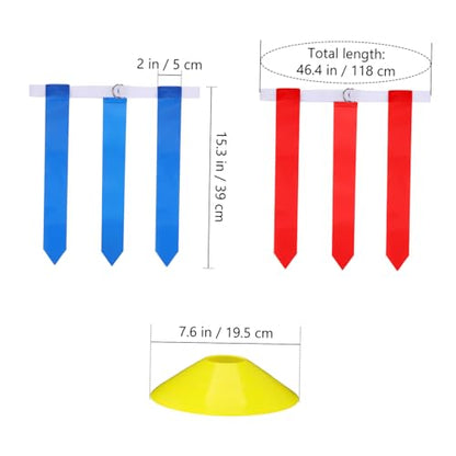 Rugby Training Kit Football Flags Set Belts Cones Drills Accessories Ideal for All Ages