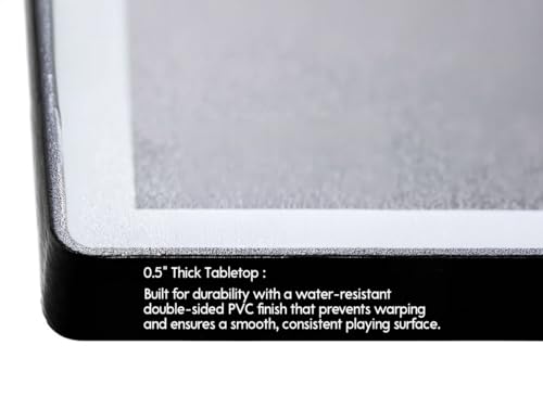 Indoor Official Size 4-Piece Table Tennis Conversion Top, Foldable Ping Pong Tabletop with Clamp-Style Net & Post, EVA Foam Padding, Easy Fold-Up Storage & Durable Double-Sided PVC Surface