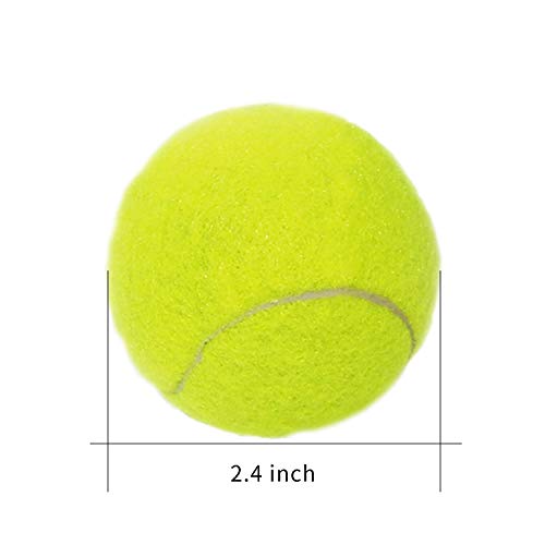 URBEST Tennis Ball 12 Packs Training Tennis Balls Practice Balls for Novice Player, Pet Dog Playing Balls with Mesh Carry Bag - color: Green