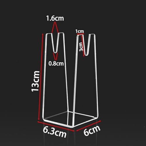 luzen 2Pcs Acrylic Ping Pong Paddle Holder Display Stand Table Tennis Paddle Holder Shelf Rack Storage Organizer for Professional Training and Home Use, Clear