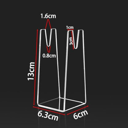 luzen 2Pcs Acrylic Ping Pong Paddle Holder Display Stand Table Tennis Paddle Holder Shelf Rack Storage Organizer for Professional Training and Home Use, Clear