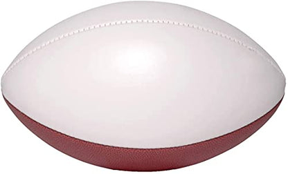Autograph Blank Full Regulation 12 Inch Football | Official Size 9 | Football Trophy for Signing with Two White Panels - style: Football with Base