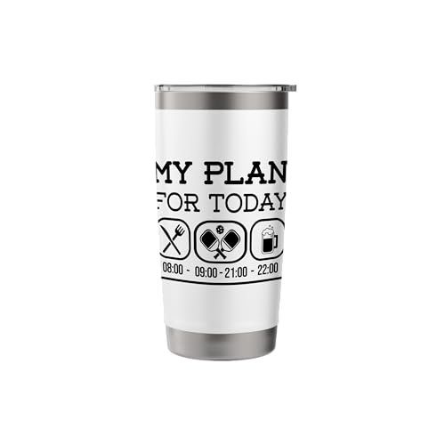 Pickleball Padel Racket Balls Dinking Plan Pickleball Stainless Steel Insulated Tumbler