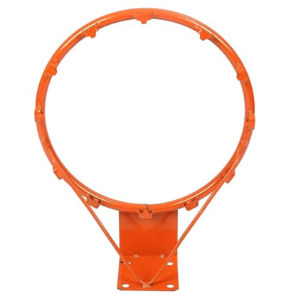 13.78 Inch Steel Basketball Rim - Choose from Fixed or Breakaway - Use for Replacement or Garage Mount