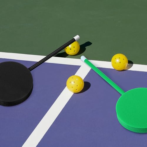 Silipull 6 Pcs Foam Paddles Paddleball Racket Set Equipment for Kids Elementary School Racquetball Badminton Paddles Backyard Beach Park Activities Agility Training 6 Colors,12"