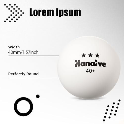 Hanaive 80 Pcs 3 Star Table Tennis Balls, 40+mm ABS Training Table Tennis Balls Bulk for Practice Competition and Recreational Play, Indoor and Outdoor Compatible - color: White