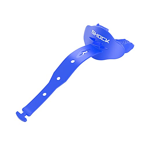 Shock Doctor Bolt Lipguard, Adult Mouth Guard Football with Strap. Mouthguard One Size Fits All - color: Royal
