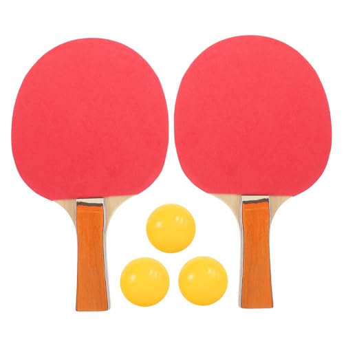 Toddmomy Rubber Faced Table Tennis Racket Set Paddles Balls and Comfortable for Beginners and Skill Levels for Indoor and