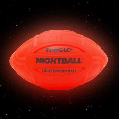 Glow in The Dark Nightball LED Football - Light up Football with Bright LED Lights - Kids and Adults, Red