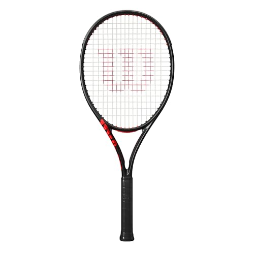 Wilson Clash 108 V3 Strung Adult Performance Tennis Racket - Grip Size 1-4 1/8", Strung with Sensation 16 Natural at Mid Range Tension