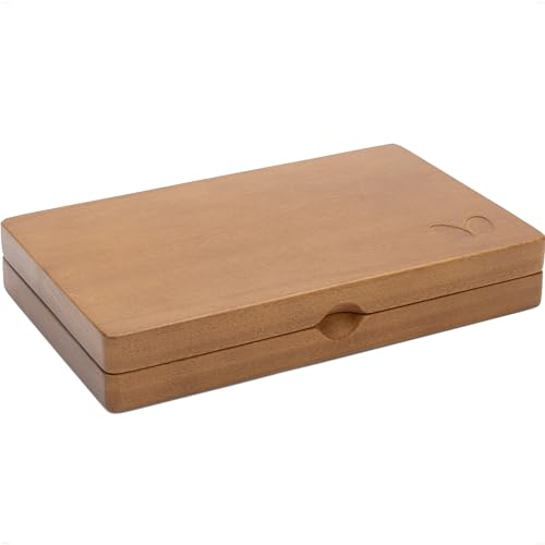 Butterfly Kibako Wooden Case – Rustic Wooden Case with Padded Racket Insert, Metal Hinges, and Magnetic Closure for Protection | Holds One Table Tennis Paddle and Two Balls