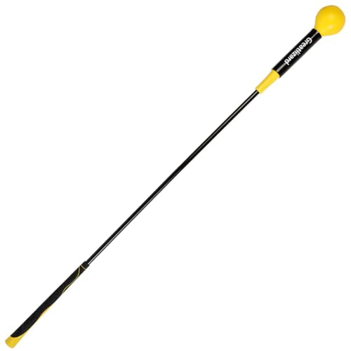 Golf Swing Trainer Aid 48"/40" Warm-Up Stick for Strength Flexibility Tempo Training Golf Practice Aid with Weighted Head Swing Corrector for Men Women - color: Yellow, size: 48"