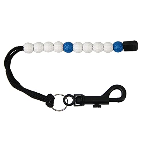 Lily Brown Golf Counter Golf Counter Beads Golf Counter Score Accessory Golf Bead Counter Suitable for Golf Golfers Outdoor Golf Shot Counter Beads Bracelet Golf Score Counter Golf Bead Counter - color: White Blue