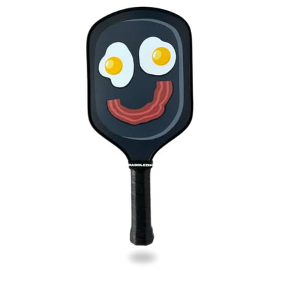 Funny Pickleball Paddles | USAPA Approved Paddle | T700 Carbon Fiber Surface | Propropylene Honeycomb Core | Non-Slip Cushion Grip | Single Paddle | High Grit & Spin | Fun Design - color: Frying Pan