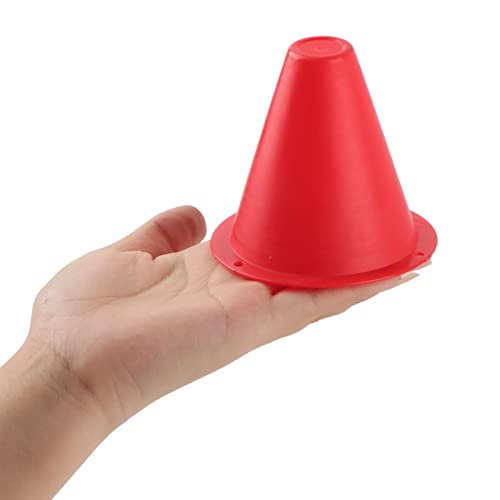 10-Pack Football Training Cones, Bracket Accessories, Obstacle Marking Set - color: Red