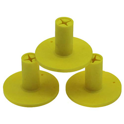 Golf Rubber Tee Holder Set for Golf Driving Range Tee Practice Tool Pack of 5 - color: Yellow
