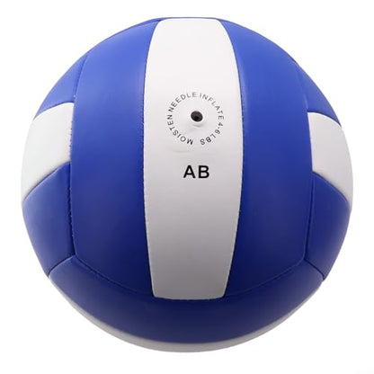 Official Size 5 Volleyball for Indoor and Outdoor Play, Soft PVC, Machine Stitched for Beach Games and Training(B)