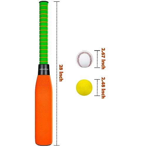 CeleMoon 22 Inch Soft Foam Kids Baseball Bat Set with Balls | Gift Toys for Children Toddlers Boys Girls Age 3-5-8 Outdoor Indoor Sport T Ball Game Playing