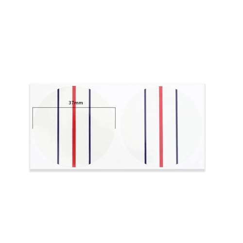 Create idea 10 Sheet (20 Circle Stickers) Golf Alignment Stickers Circle Diameter 37mm Triple Track Two Ball Putter Golf Stickers for Golf Enthusiasts, White, Dark Blue, Red