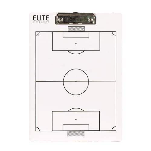 Soccer White Dry Erase Coaches Clipboard | Double-Side Soccer Coaching Whiteboard with Marker