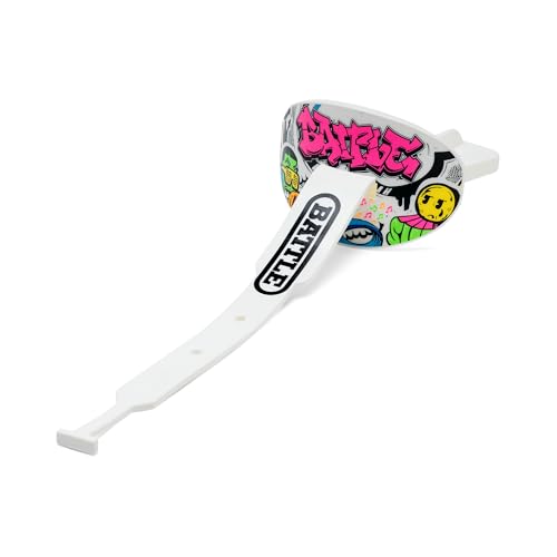 Battle Sports Speed Football Mouthguard with Strap - Oxygen Football Mouthguard Superior Airflow & Better Performance, Maximum Breathability (Graffiti) - color: Graffiti