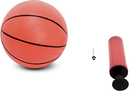 HAPPYGRILL Mini Basketball Hoop 18” x 12” Over-The-Door Basketball Backboard Indoor Outdoor Sports Exercise with Ball and Hand Pump Set