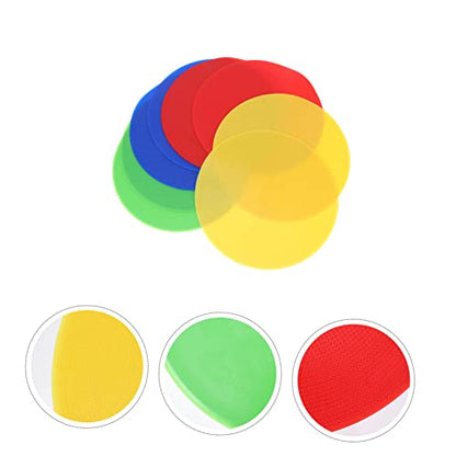 8pcs Landmark Pad for Soccer Training Roadblock Plate Markers Red Yellow and Green for Agility Drills and Sports Practice