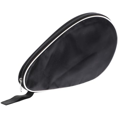 Toyvian Table Tennis Storage Case and Paddle Bag, Half-moon Shape Black Reusable Fixed Ping Pong Racket Organizer for Sports and Leisure Use Assorted style