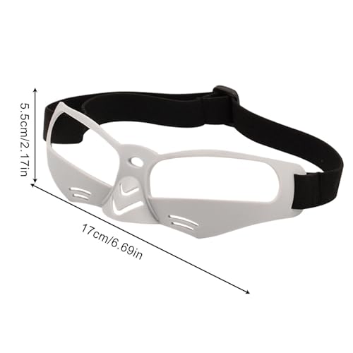 Basketball Goggles - 6.69x2.17inches Protective Dribbling Training Glasses, Sports Vision Safety Gear, Long Lasting Aanti