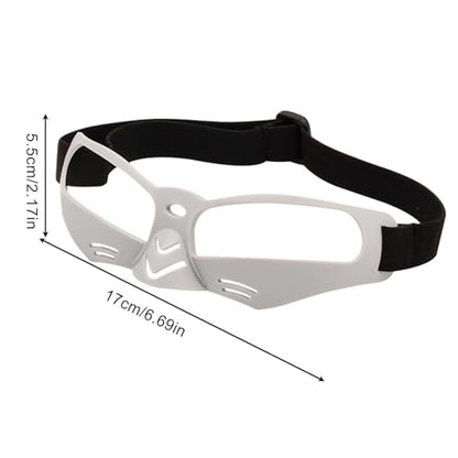 Basketball Goggles - 6.69x2.17inches Protective Dribbling Training Glasses, Sports Vision Safety Gear, Long Lasting Aanti